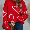 Angel Wings Heart Dropped Shoulder Long Sleeve Sweater