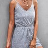 Spaghetti Strap V-Neck Pocket Romper