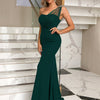 Rhinestone One-Shoulder Formal Dress
