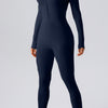 Half Zip Mock Neck Active Jumpsuit