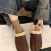 Thermal Fuzzy Round Toe Flat Slippers