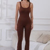 Scoop Neck Wide Strap Active Jumpsuit