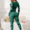 Scoop Neck Long Sleeve Active Jumpsuit