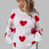 Angel Wings Heart Round Neck Long Sleeve Sweater