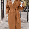 Perfee Dropped Shoulder Tie Waist Coat
