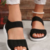 Peep Toe Cloth Sandals