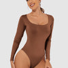 Full Size Scoop Neck Long Sleeve Bodysuit