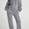 Dropped Shoulder Hooded Top And Pants Active Set